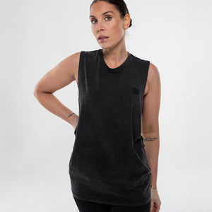 EVERY DAY Muscle Tank in Black Wash