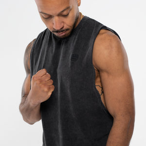 EVERY DAY Muscle Tank in Black Wash