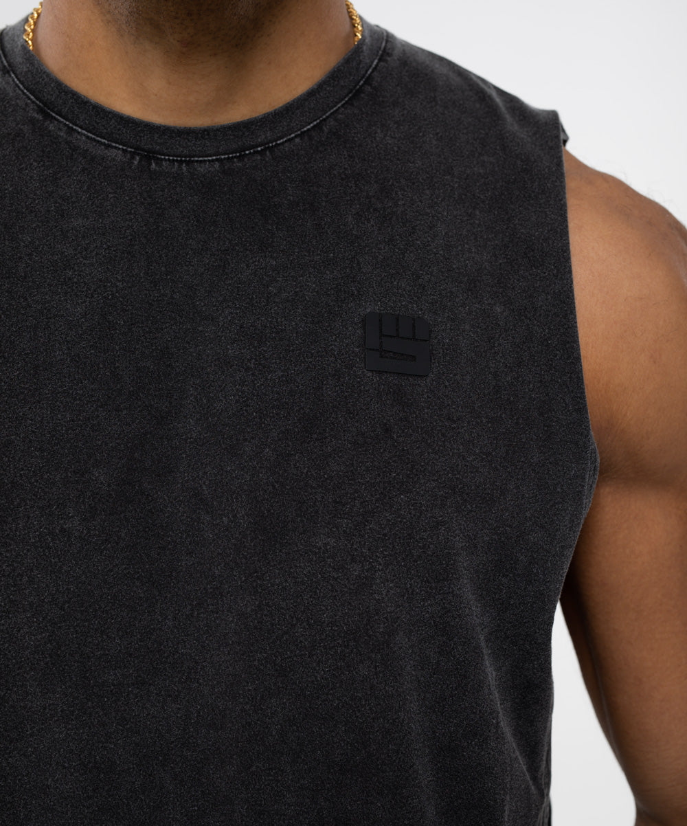 EVERY DAY Muscle Tank in Black Wash