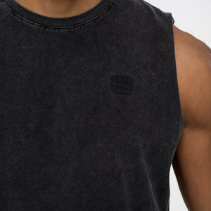 EVERY DAY Muscle Tank in Black Wash