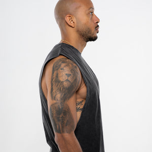 EVERY DAY Muscle Tank in Black Wash