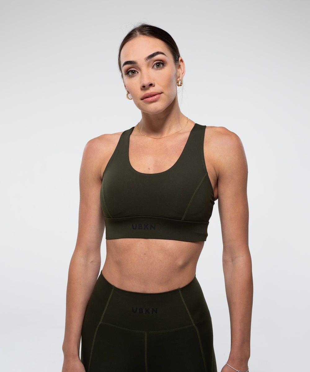 FIERCE Sports Bra in Olive