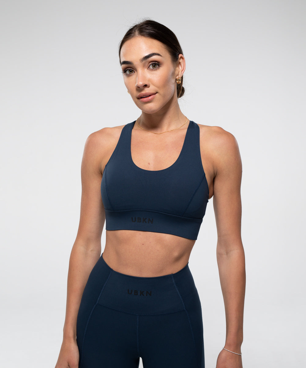 FIERCE Sports Bra in Steel Blue