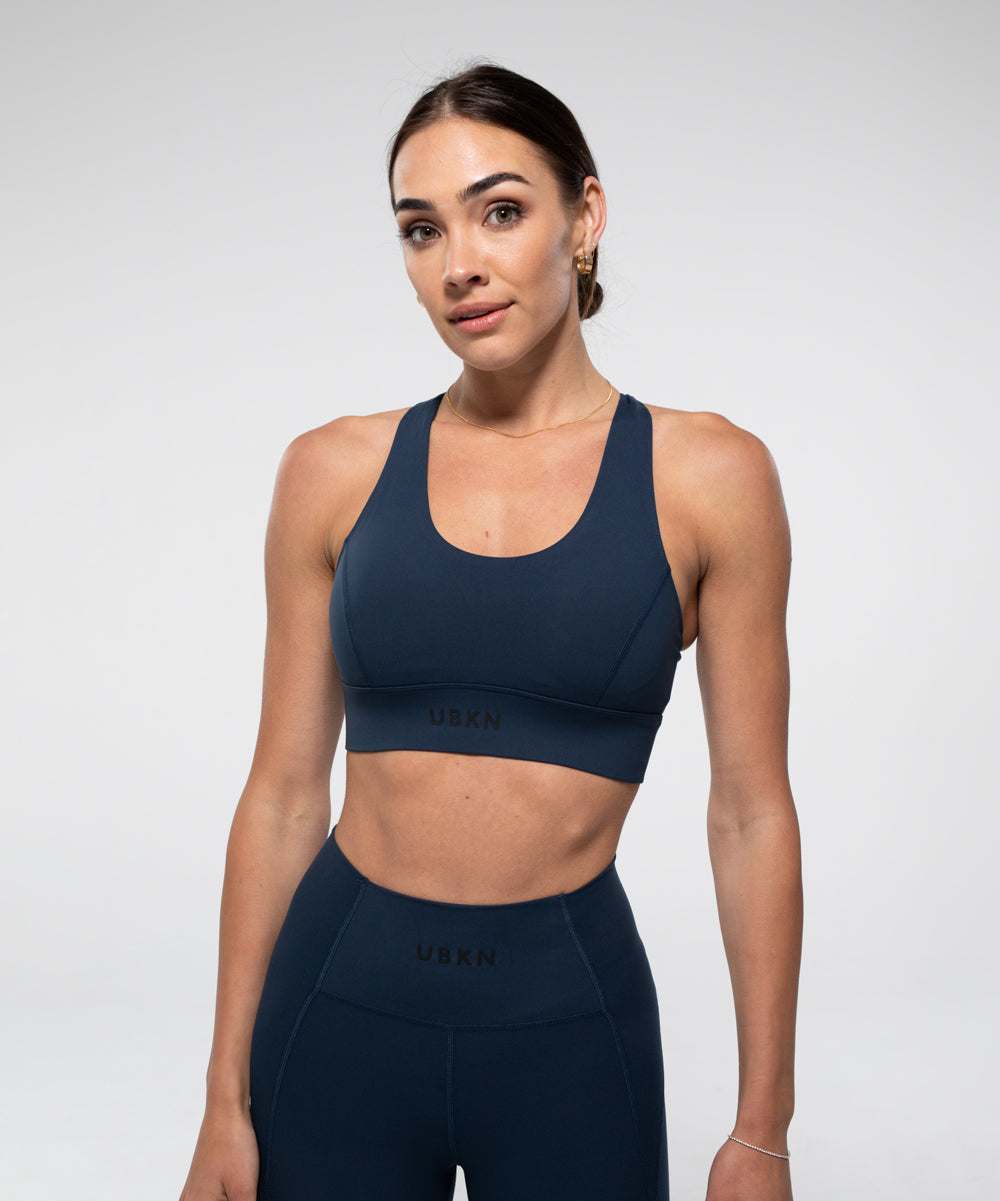 FIERCE Sports Bra in Steel Blue