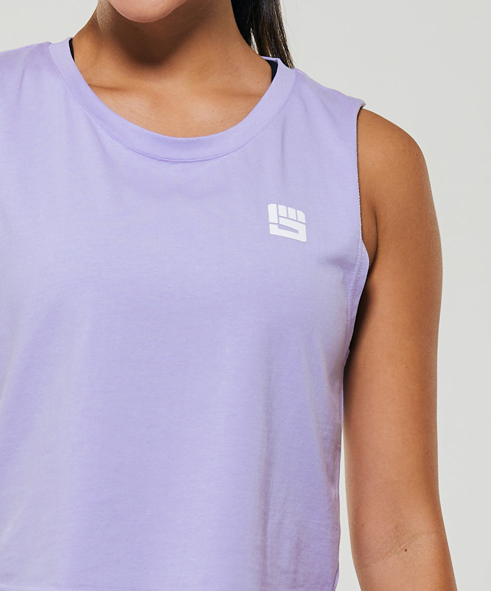 FLOW Crop Tank in Lavender