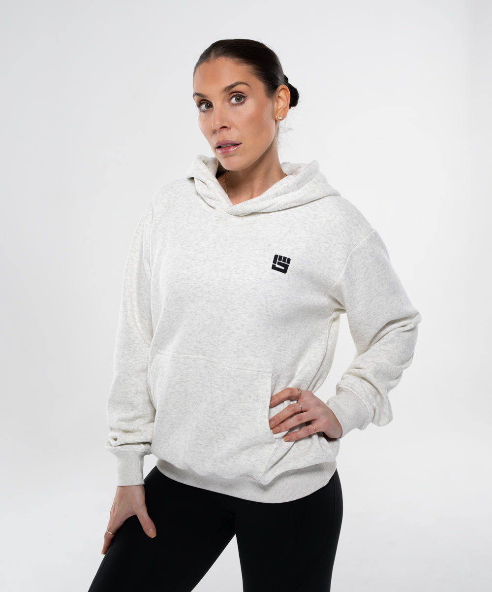 FORCE Pullover Hoodie in Heather White