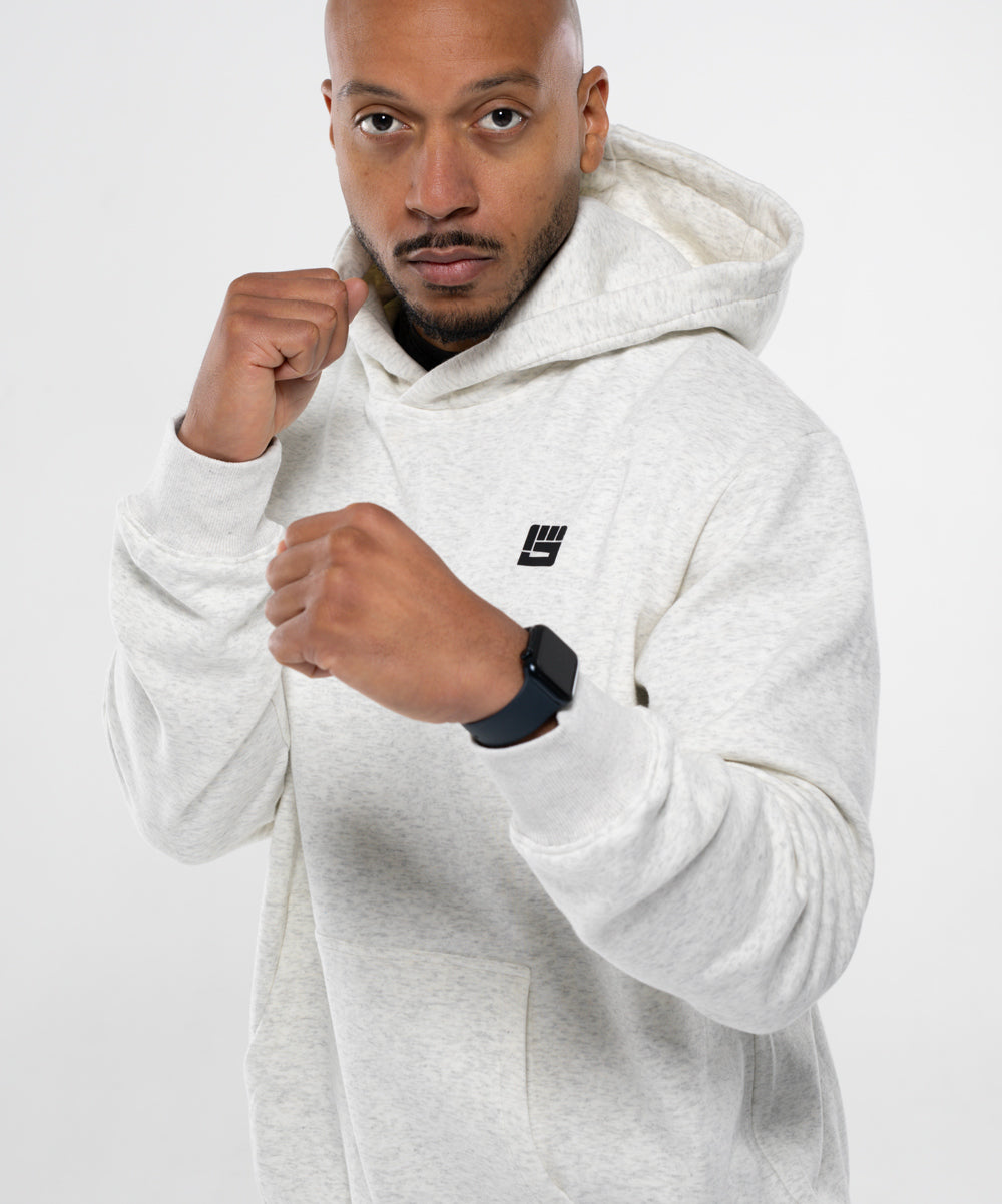 FORCE Pullover Hoodie in Heather White