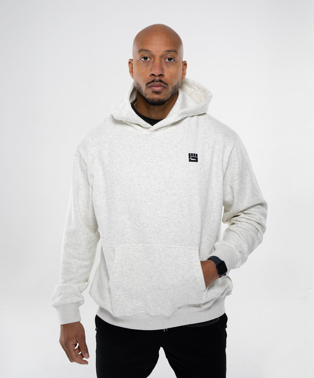 FORCE Pullover Hoodie in Heather White