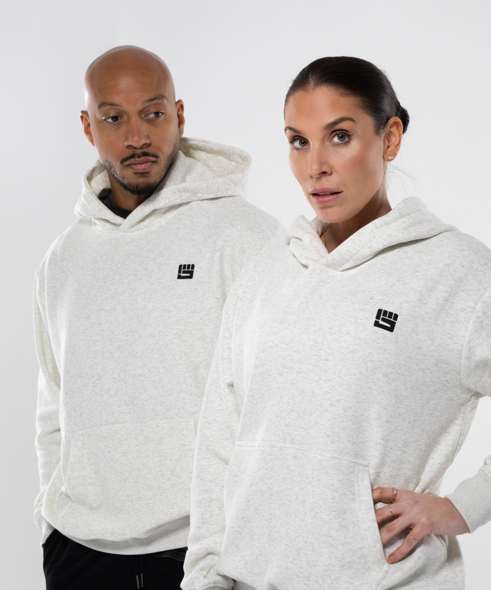 FORCE Pullover Hoodie in Heather White