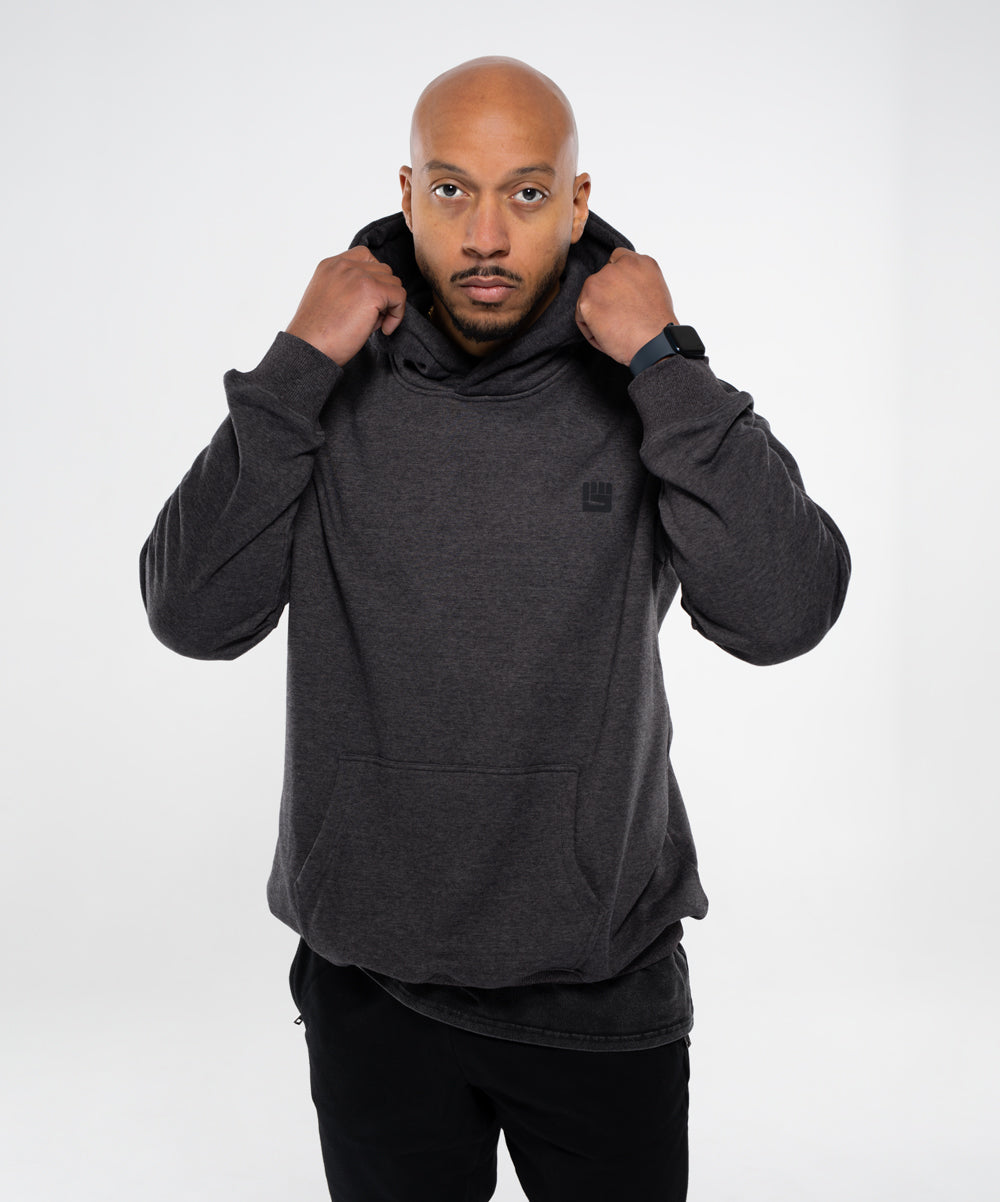 Black sales heather hoodie