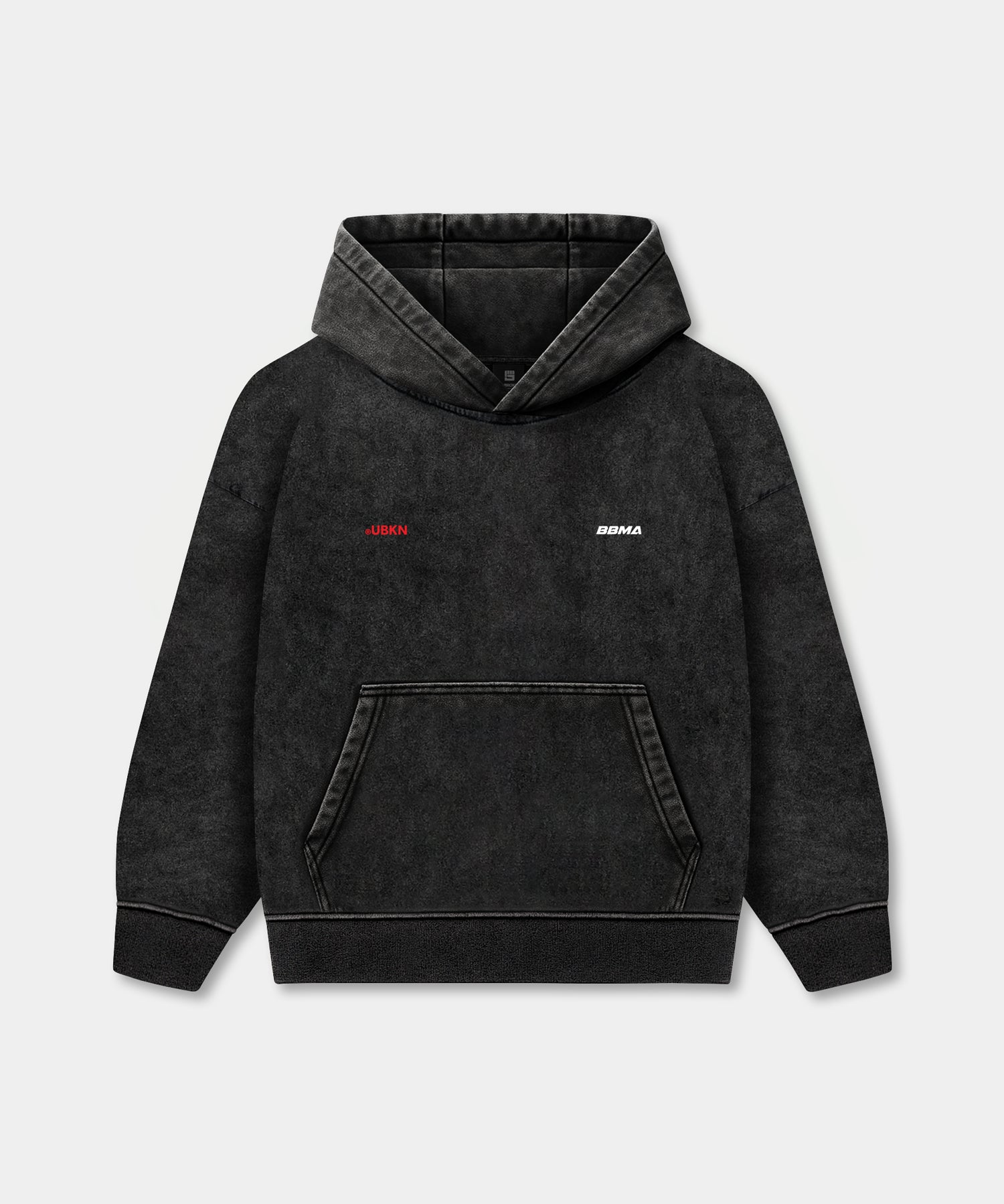 UBKN x BBMA Pullover Hoodie in Black Wash