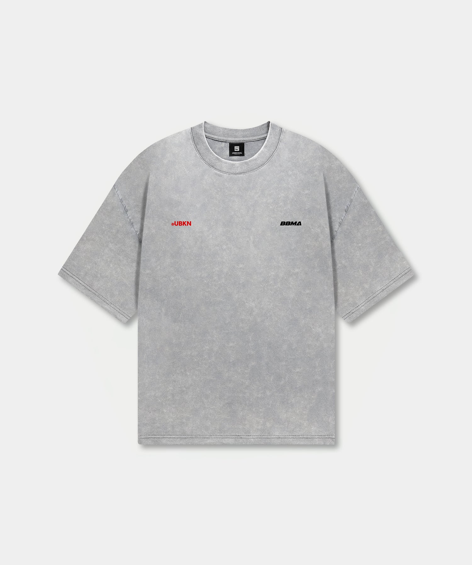 UBKN x BBMA Heavy Oversized Tee in Grey Wash