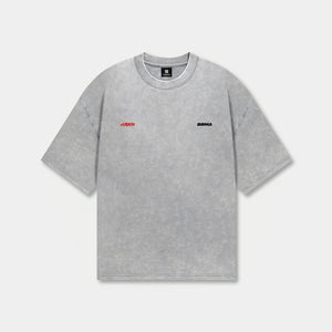 UBKN x BBMA Heavy Oversized Tee in Grey Wash