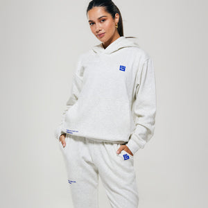 UNBROKEN BOXING Pullover Hoodie in Heather White