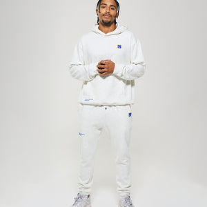 UNBROKEN BOXING Pullover Hoodie in Heather White