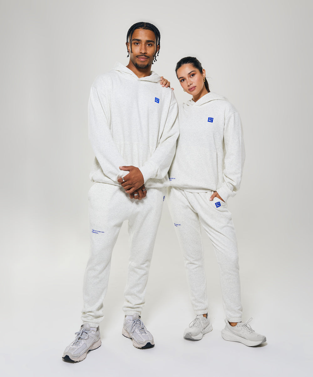 UNBROKEN BOXING Sweatpant in Heather White