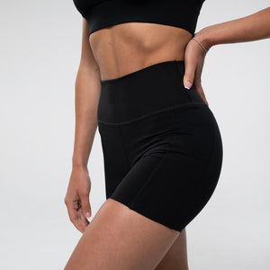 FIERCE 4" Mid Short in Black