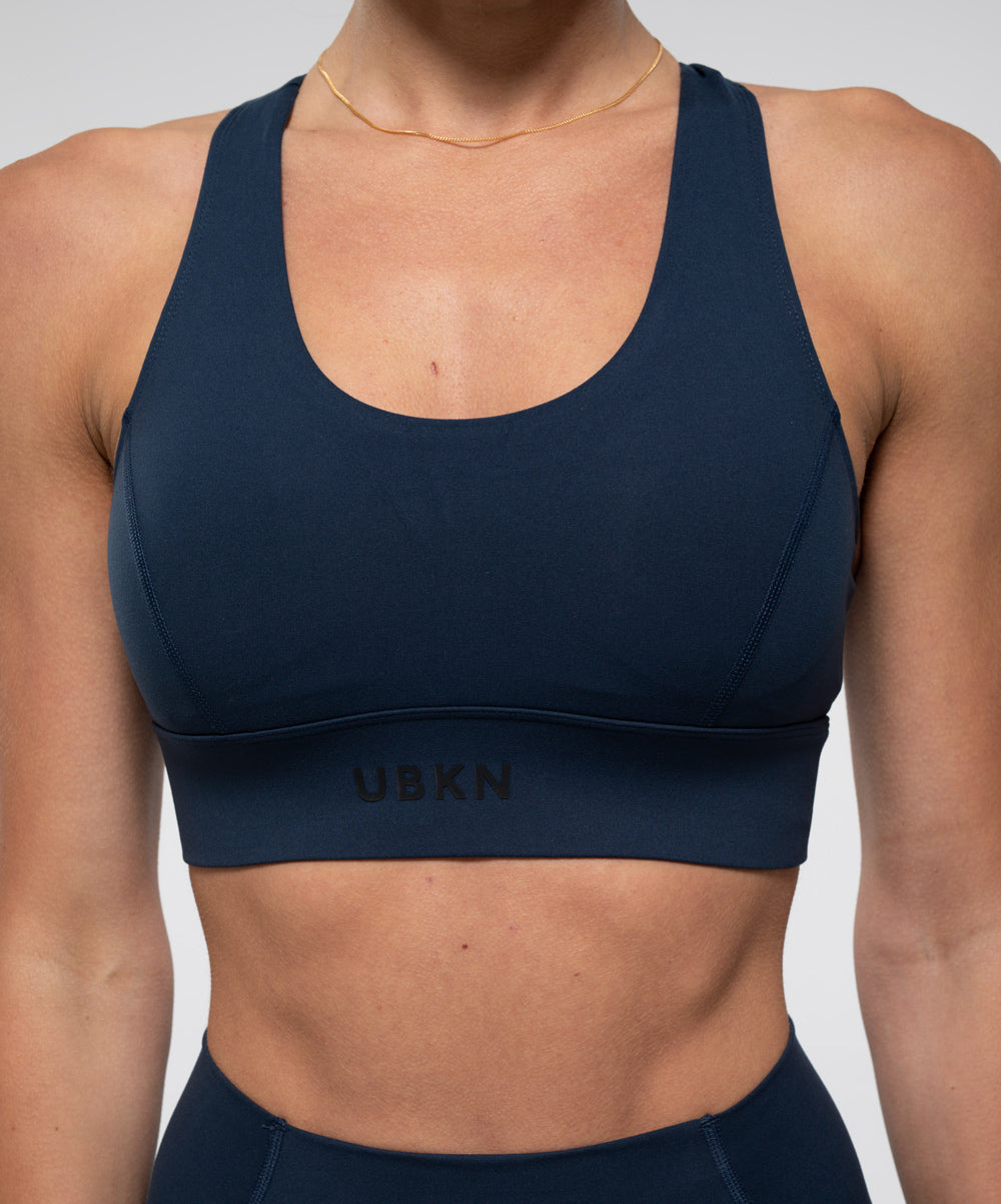 FIERCE Sports Bra in Steel Blue