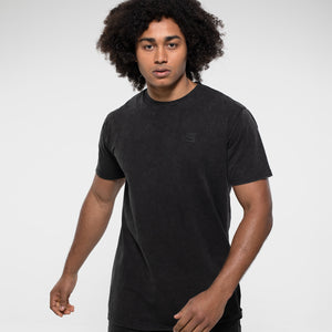 TURN UP Performance Tee in Black Wash