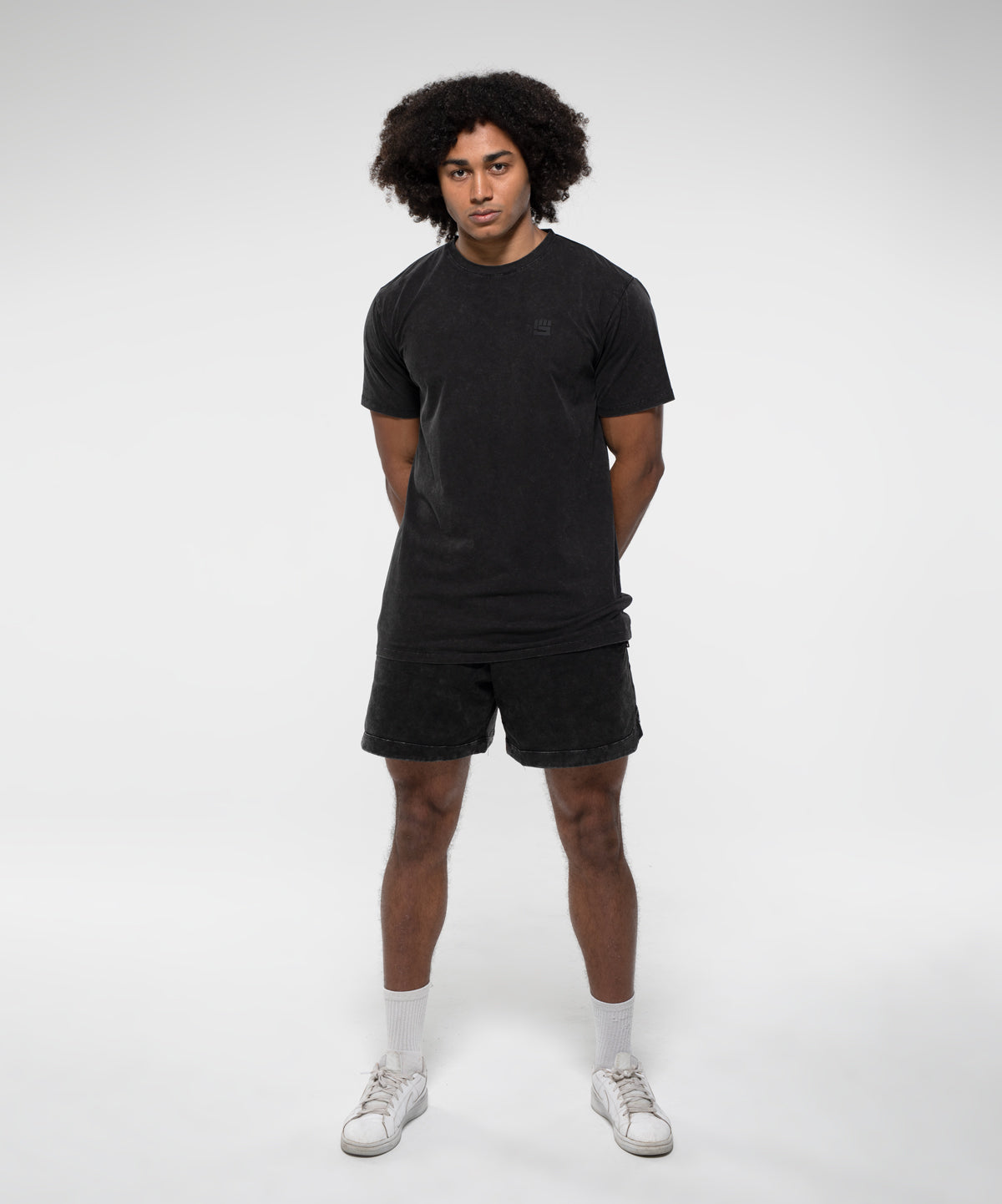 TURN UP Performance Tee in Black Wash