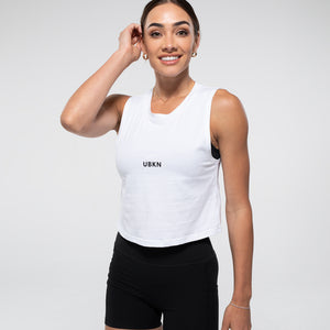 UBKN Crop Tank in White