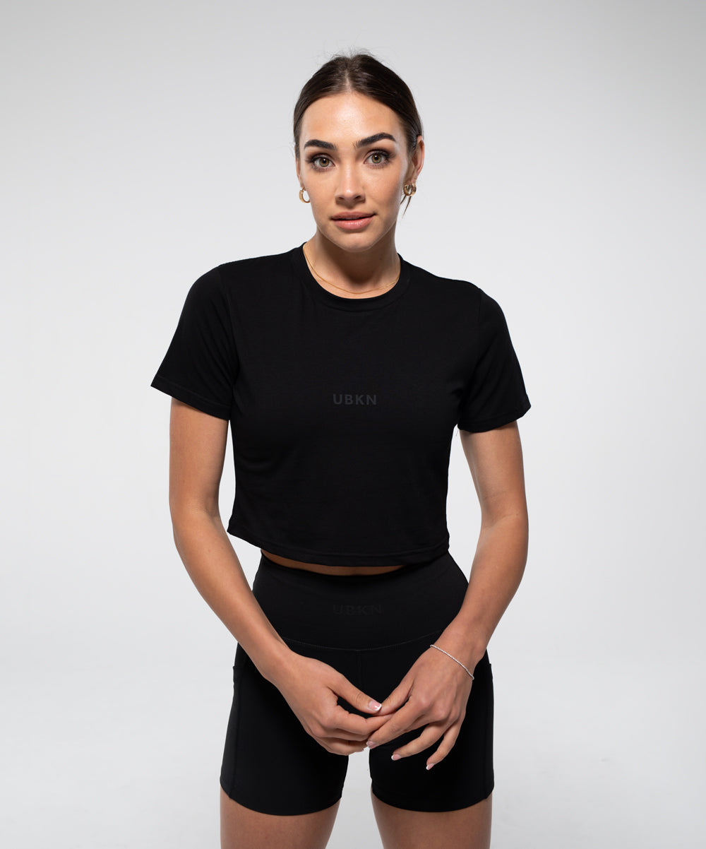 UBKN Crop Tee in Black