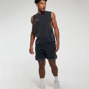 EIGHT Muscle Tank in Black Wash