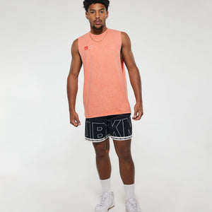FLOW Muscle Tank in Coral Wash