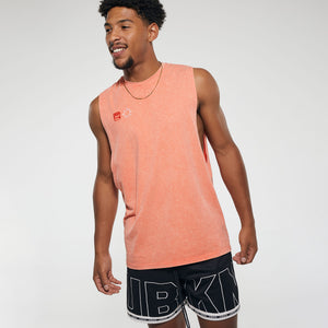 FLOW Muscle Tank in Coral Wash