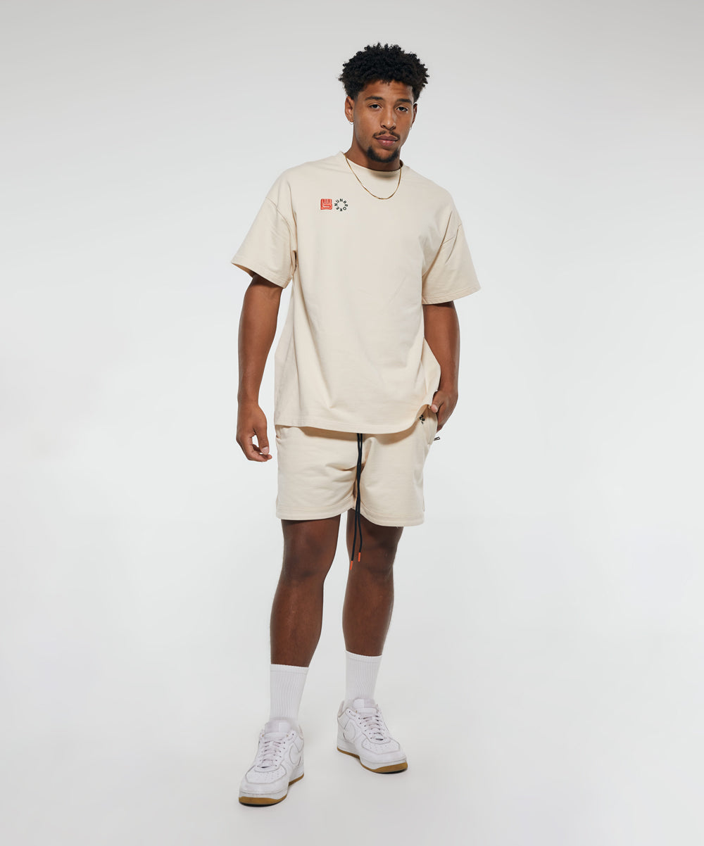 PREMIER Oversized Tee in Off White