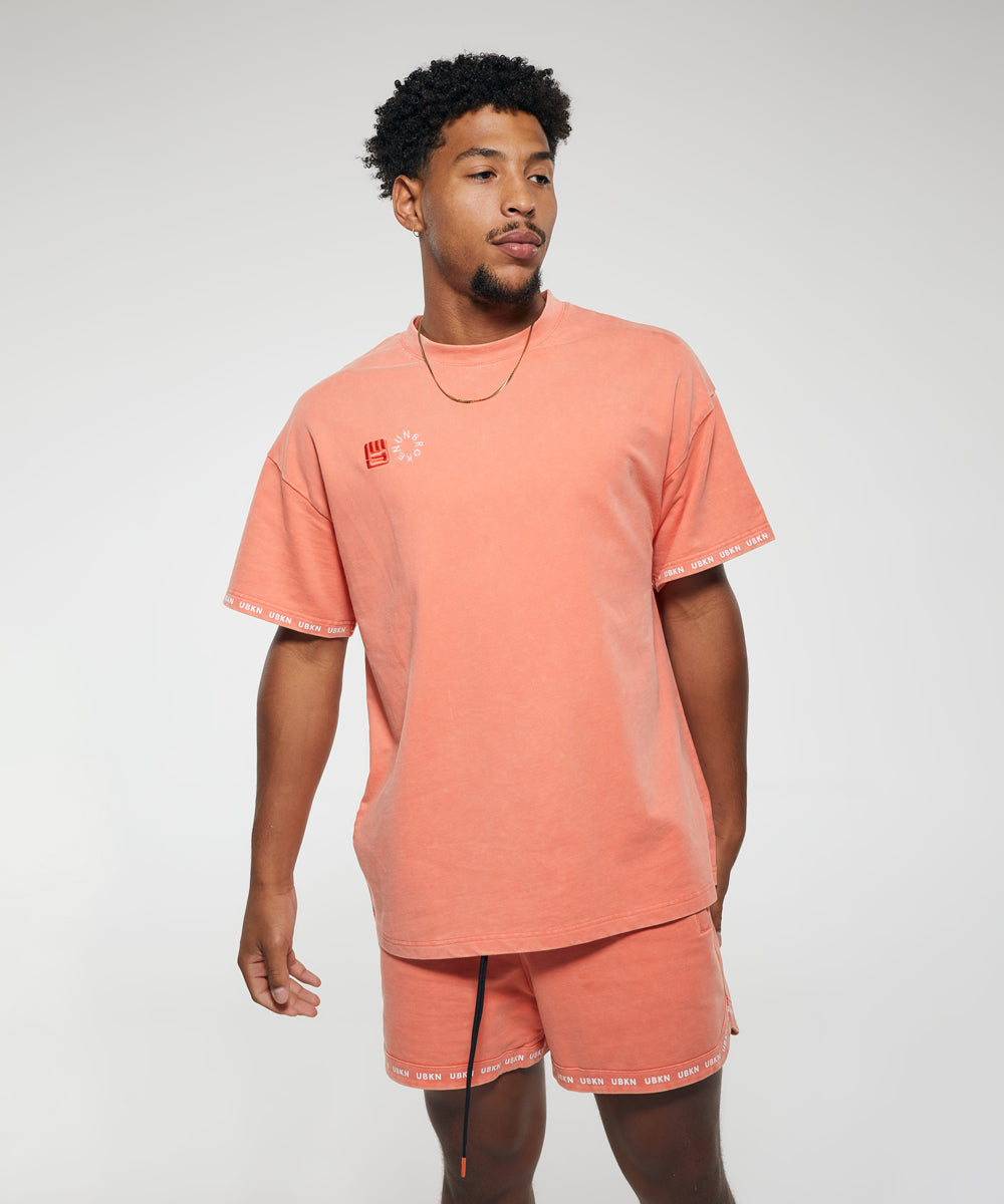 EIGHT Oversized Tee in Coral Wash
