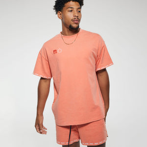 EIGHT Oversized Tee in Coral Wash