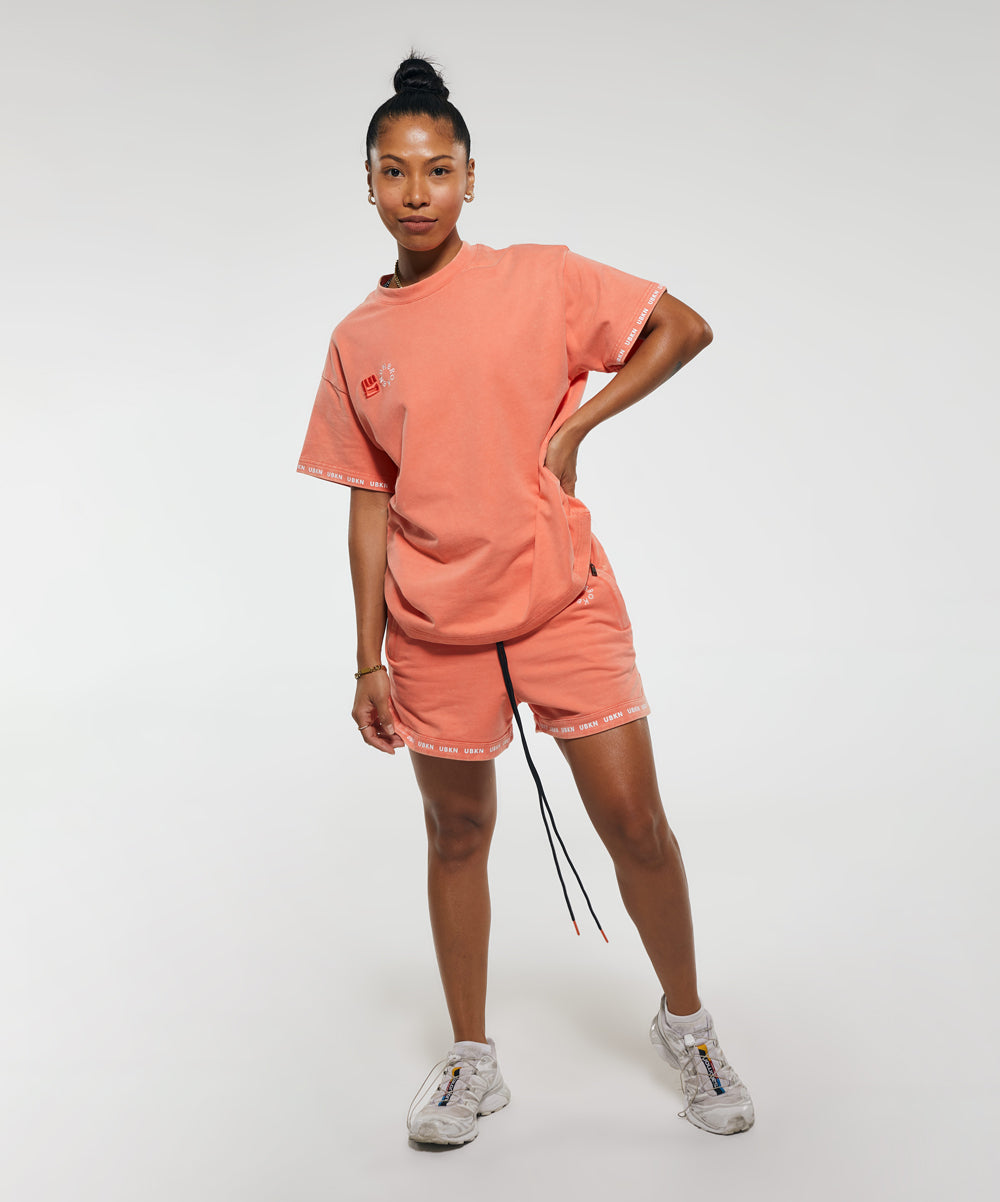 EIGHT Oversized Tee in Coral Wash