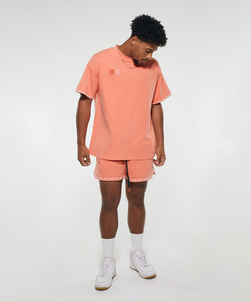 EIGHT Oversized Tee in Coral Wash