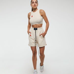 PREMIER Sweat Short in Off White