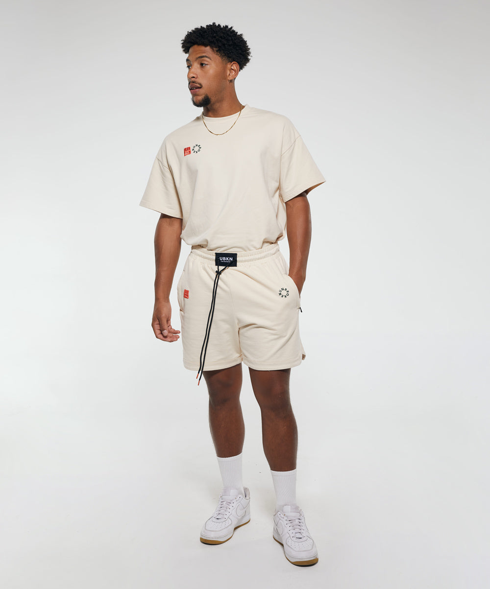 PREMIER Sweat Short in Off White