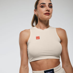 PREMIER Crop Tank in Off White