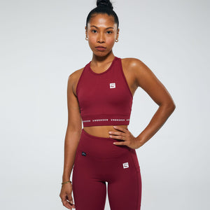 STRONGER Crop Top in Berry