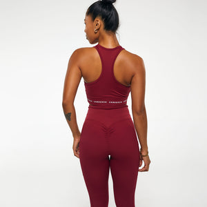 STRONGER Crop Top in Berry