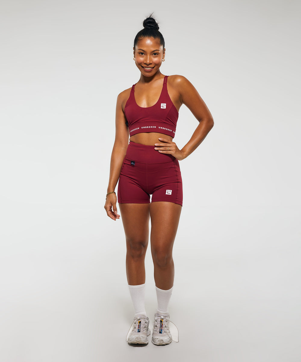 STRONGER Sports Bra in Berry